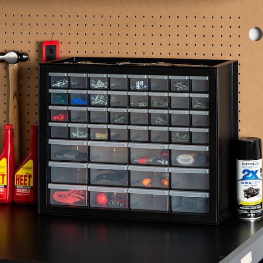 Iris® Black 44-Drawer Parts Organizer